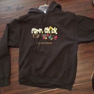 A John Deere hoodie